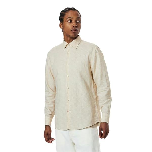 Boss Mens Geometric Pattern Regular Shirt - White - 