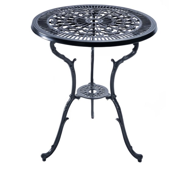 Centurion Supports TABREEZ Garden and Patio Black Cast Aluminium Bistro Table
