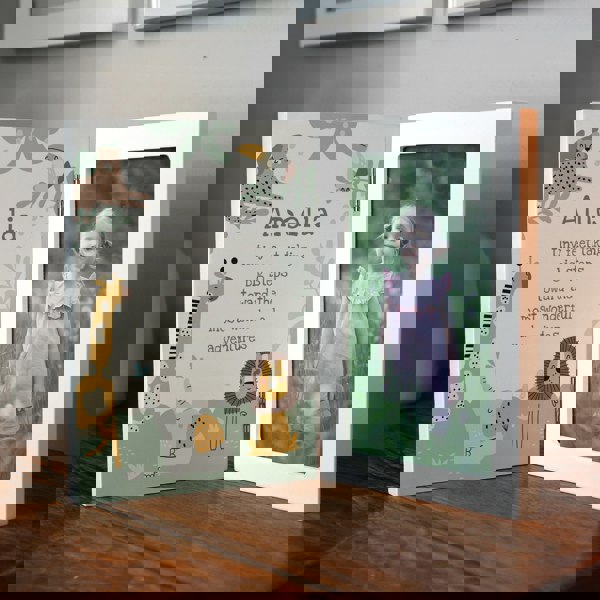 Personalised Memento Company Personalised Animals Wooden Hinged 6x4 Photo Frame