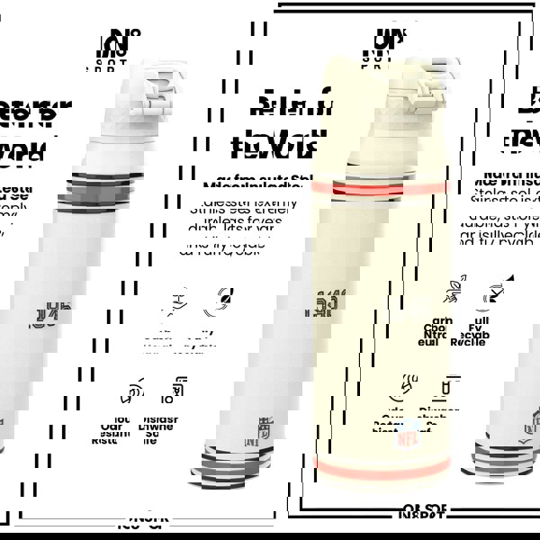 ION8 NFL x ION8 Insulated Steel Water Bottle, NFL Browns, 750ml (24oz)