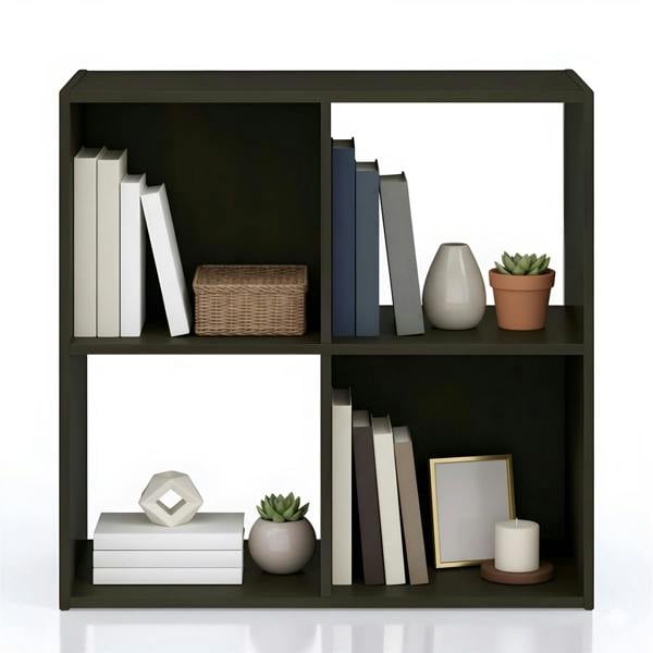 WALPLUS Pelli Cubic Storage Cabinet, 2x2, Espresso designed for practical home storage
