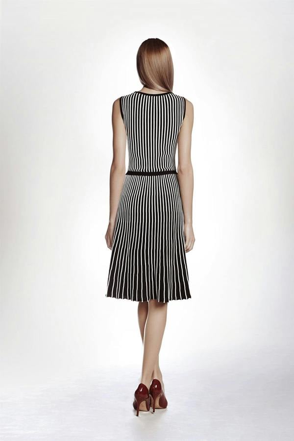 Rumour London Sienna striped fit-and-flare knitted dress