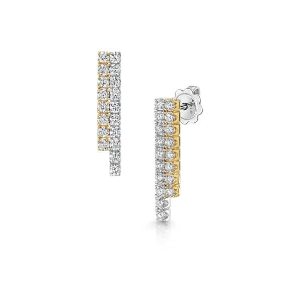 Sarah Layton Diamond Skyline Drop Earrings, 1.53ct - 18ct Yellow & White Gold