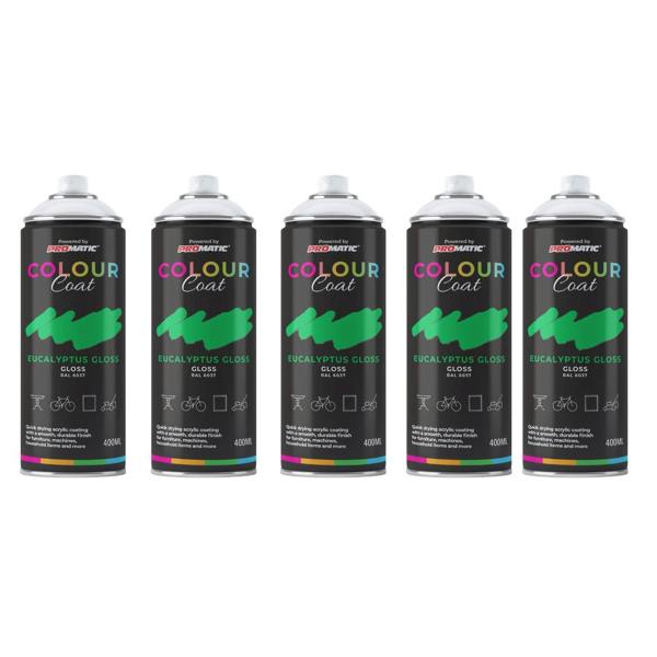 Colour Coat 5X Eucalyptus RAL 6037 Gloss Spray Paint 400ml
