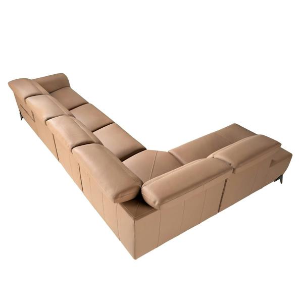 Angel Cerdá Modular corner recliner sofa in brown leather 6280/6281