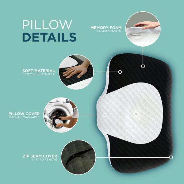 DMD Collective Cervical Memory Foam Pillow – Orthopaedic Neck Support Pillow