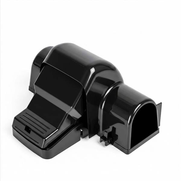 TOQUE Mouse Trap Quick Tunnel Catch Safe Reusable Indoor for Kitchen Black 4pc