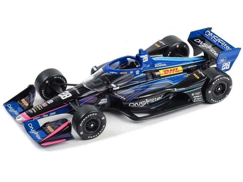 MCSlots Romain Grosjean #28 2023 Indycar Andretti Road Course Config 1:18 Scale Greenlight 11223