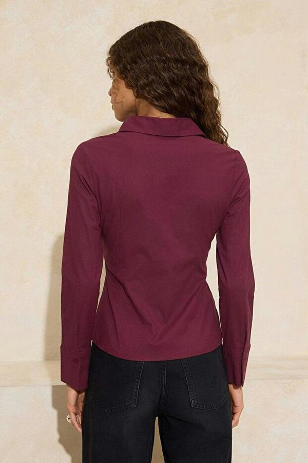 WOVCOR Waist-Fitting Cotton Woven Shirt