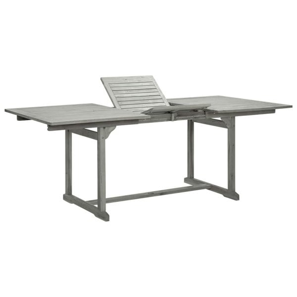 Berkfield Garden Dining Table (150-200)x100x75 cm Solid Acacia Wood