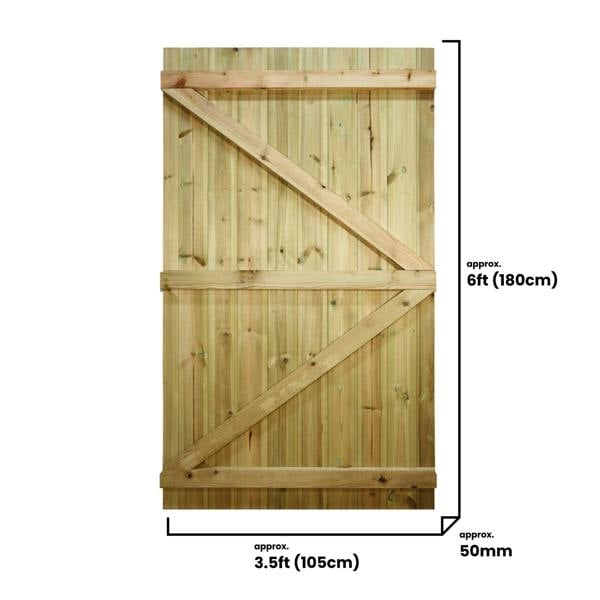 gate tongue & groove semi braced flat top [h.1800 x w.1050] 1