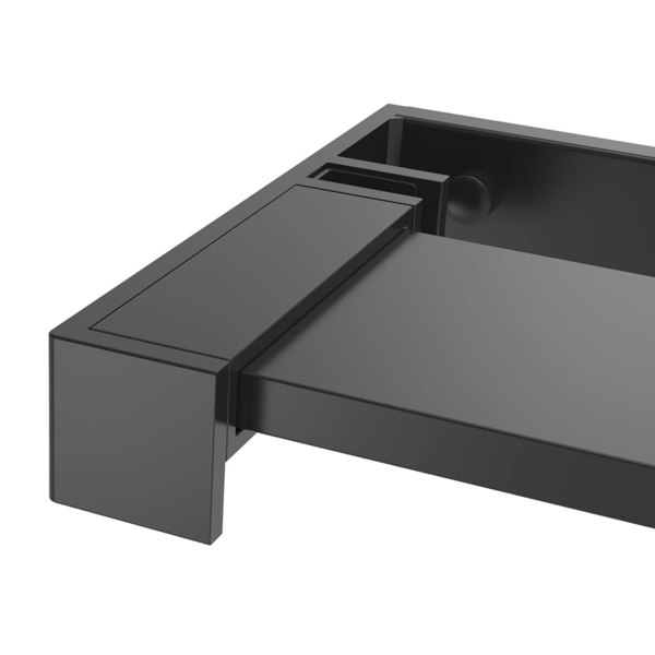 Berkfield Walk-in Shower Wall with Shelf Black 90x195 cm ESG Glass&Aluminium