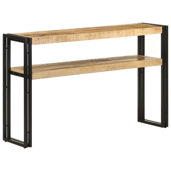 Berkfield Console Table 120x30x75 cm Rough Mango Wood
