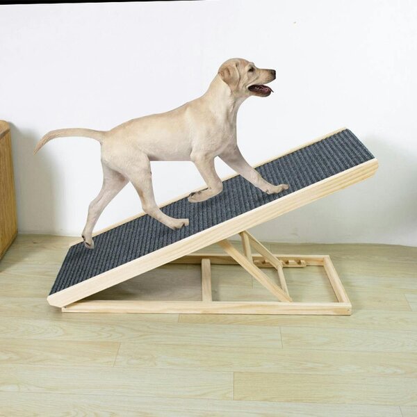 Havendro Adjustable Heights Dog Pet Ramp Foldable Stairs Non-Slip Ramp for Car Bed Sofa