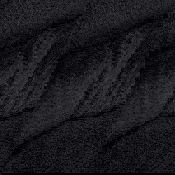 Smart Living Luxury Super Soft & Reversible Waffle Teddy Fleece Duvet Set- Black