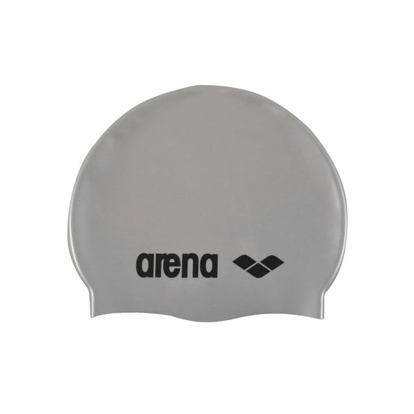 Arena Unisex Adult Classic Silicone Swim Cap - Silver/Black