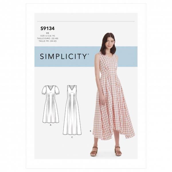 Simplicity Sewing Pattern 9134, Dresses for Women, H5 (6-8-10-12-14) - Intermediate