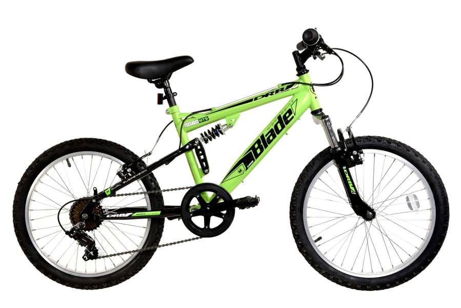 Dallingridge Blade Junior Full Sus Mountain Bike, 20" Wheel - Lime Green