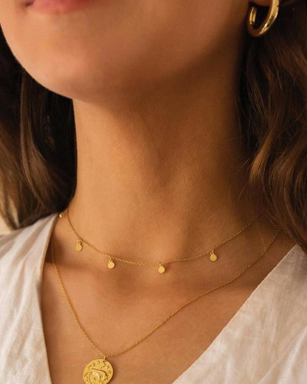 14K Gold Bull Coin Necklace - Necklaces - Elk & Bloom