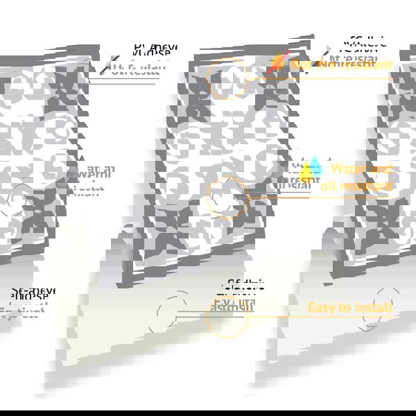 WT1531 - Purbeck Stone Tiles Wall Stickers - 15 cm x 15 cm - 24 pcs.