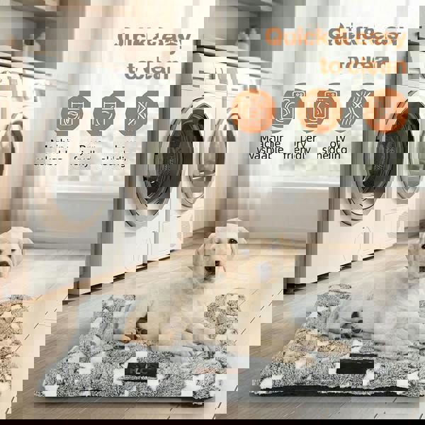 Skylos Dog Bed Arctic Fleece Soft Pet Cat Cushion Large Dog Puppy Crate Mat