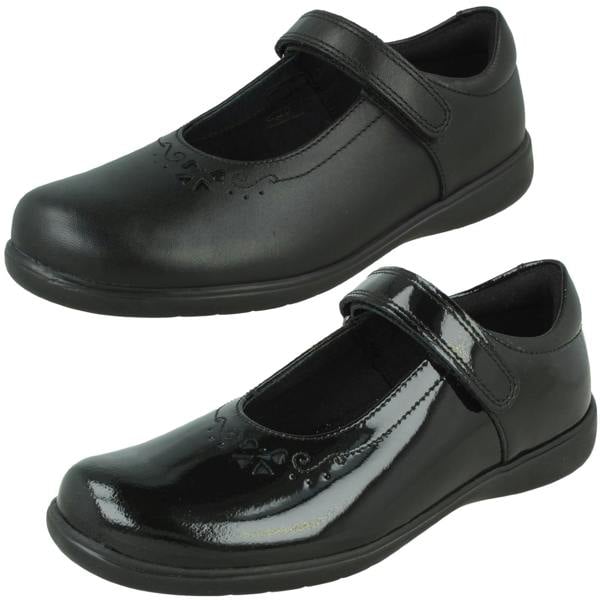 Start-rite Girls Start-Rite Heart-Bow School Shoes Glisten