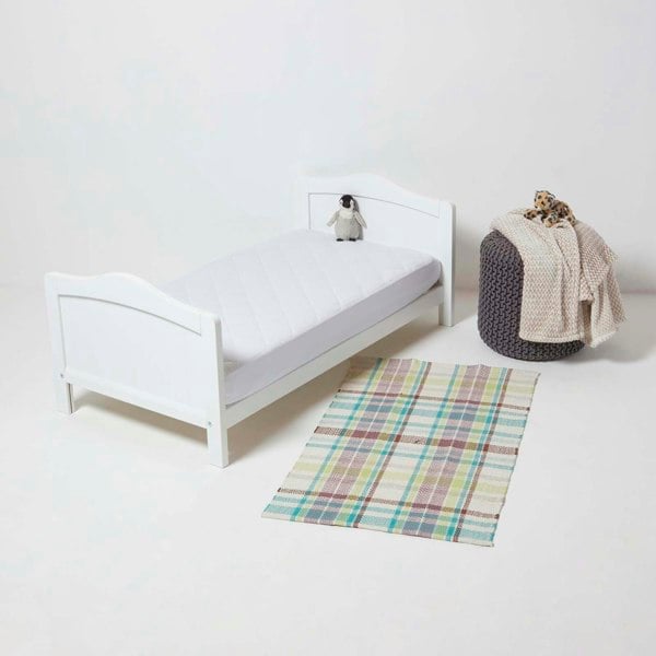 HOMESCAPES Cot Bed Quilted Waterproof Mattress Protector, Pack of 2