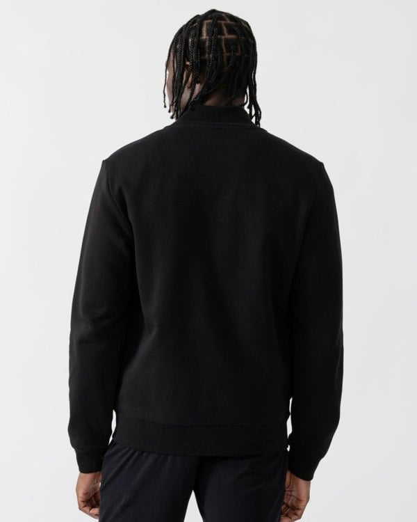 Lacoste Regular Fit Brushed Fleece Mens Zippered Sweatshirt - Black 031