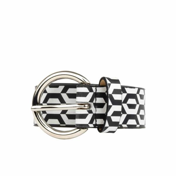 Embassy London Emma - Black & White Hexa - Women's Italian leather belt