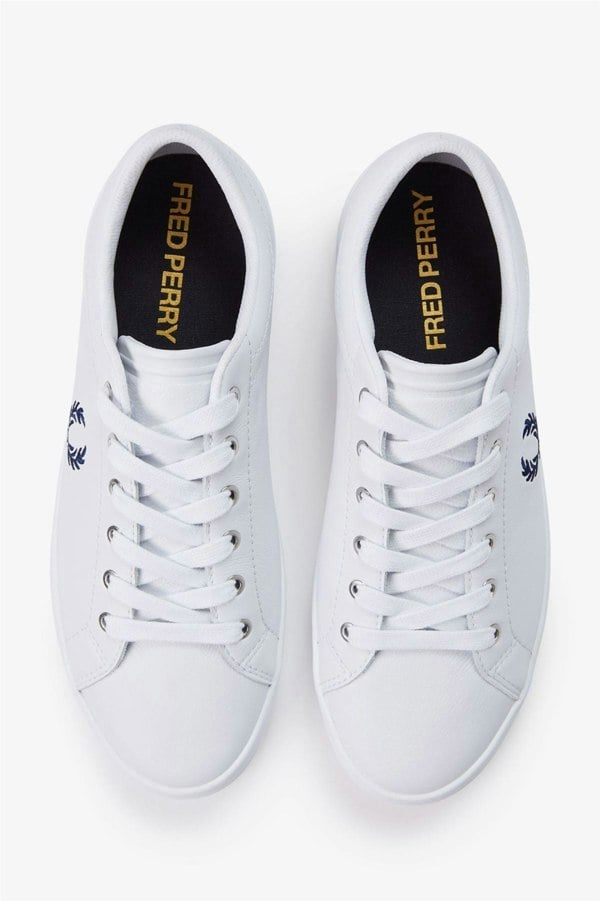 Fred Perry Baseline Leather Men's White/Navy Trainers