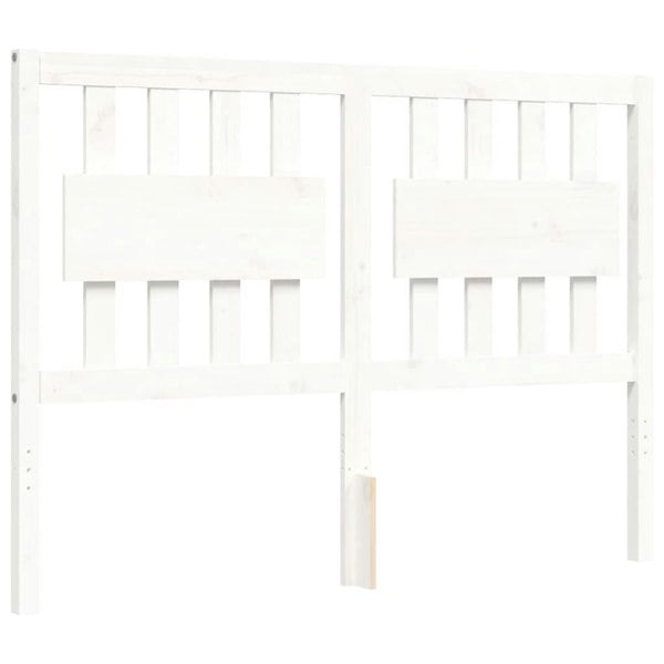 Berkfield Bed Frame with Headboard White 140x190 cm Solid Wood