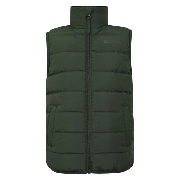 Mountain Warehouse Childrens/Kids Rocko Water Resistant Padded Gilet - Khaki Green