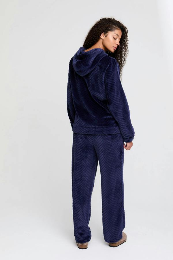 Cosy Chevron Lounge Suit in Navy - Loungewear