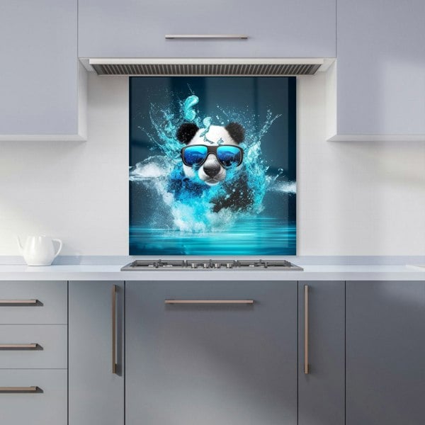 Warren Reed - Designer Panda With Glasses Splashart Water Kitchen Splashback