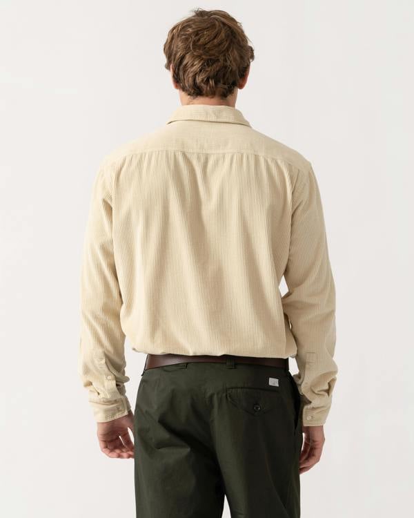 Back of BOSS Orange Relegant 6 Mens Long Sleeve Cotton Shirt - Light Beige 271