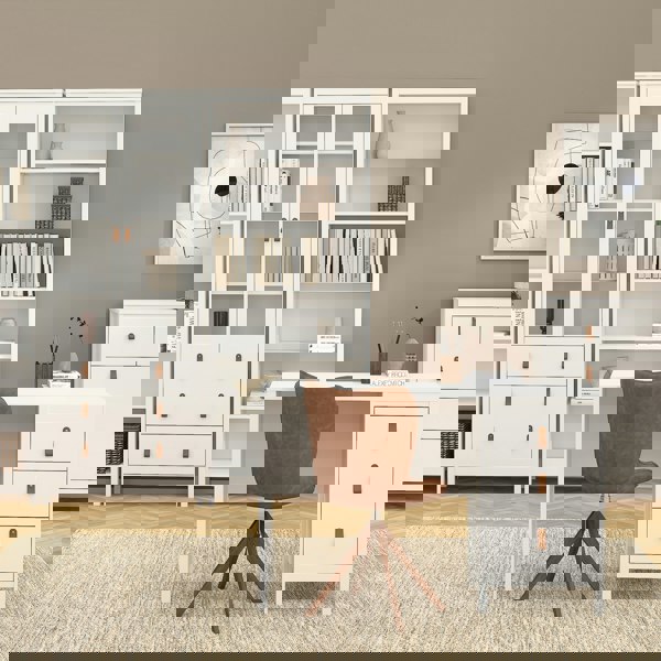 Furniture To Go Barcelona Desk 3 drawers White