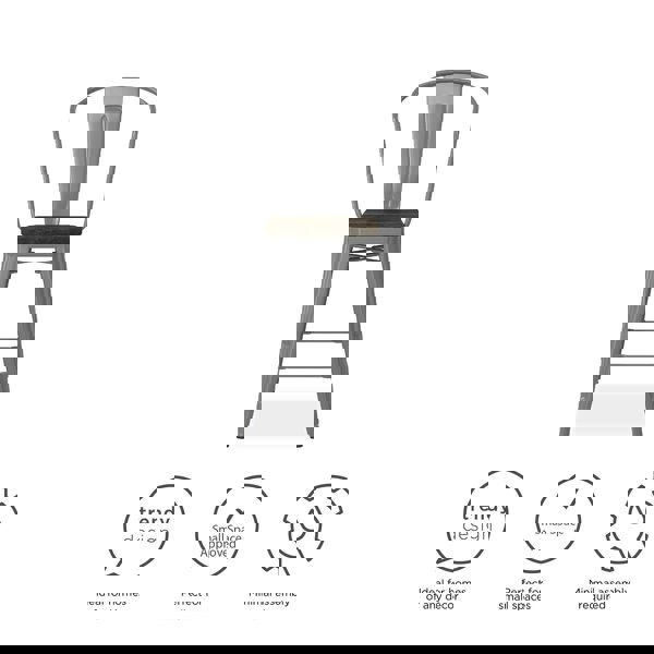 Dorel Home Luxor Counter Stool in Gun Metal - 2 pieces