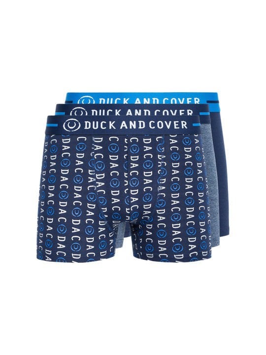 Duck and Cover Stamper 2 Boxer Shorts 3pk Navy Mix