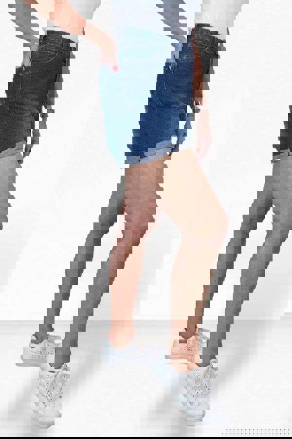 Paulo Due Women's Relaxed Mom Fit Denim Jean Shorts