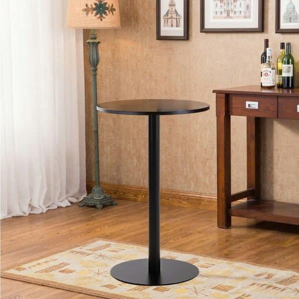 Industrial Style Round Table Base Single Pedestal Table Leg Black Living and Home