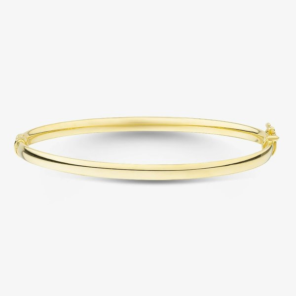 T. H. Baker 9ct Yellow Gold Plain Hinged Bangle MOSC2089Y