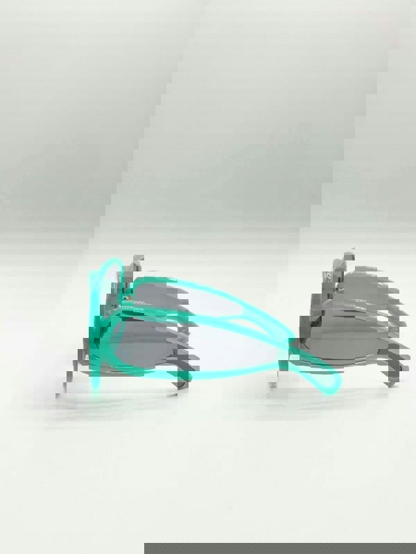 SVNX Square Oversized Mask Sunglasses in Aqua Grey