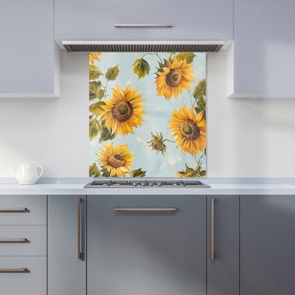 Warren Reed - Designer Summer Sunflowers Kitchen Splashback