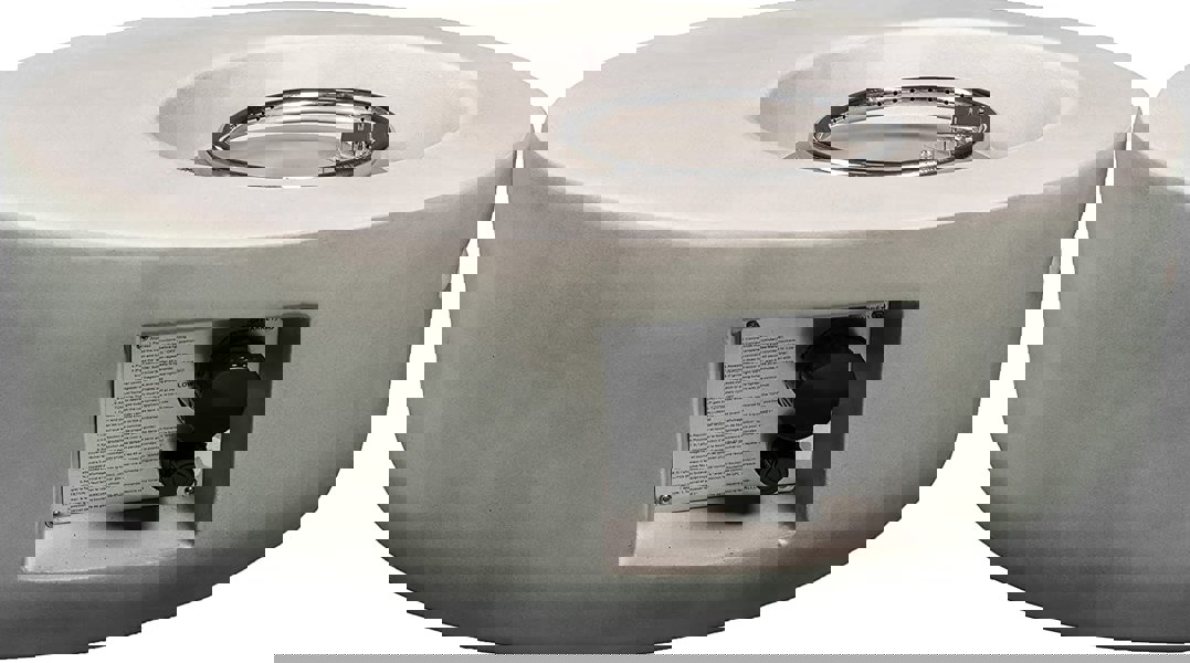 MDA Designs ECHO Light Grey Lavish Garden & Patio Gas Fire Pit with Eco-Stone Finish