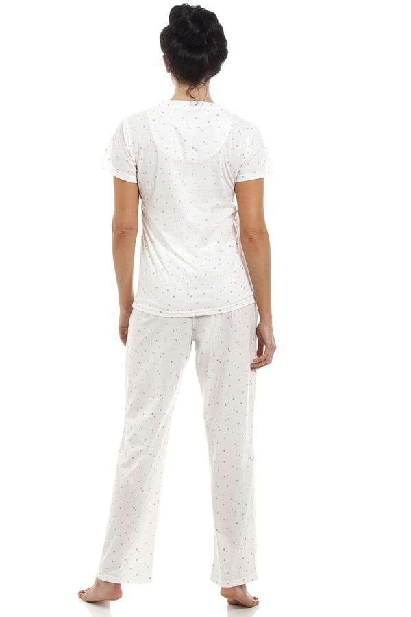 Womens Glitter Heart Pyjama Sets