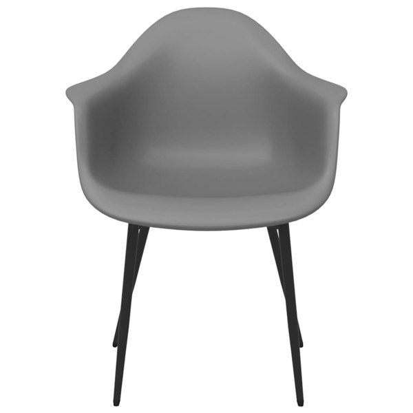 Berkfield Dining Chairs 2 pcs Grey PP