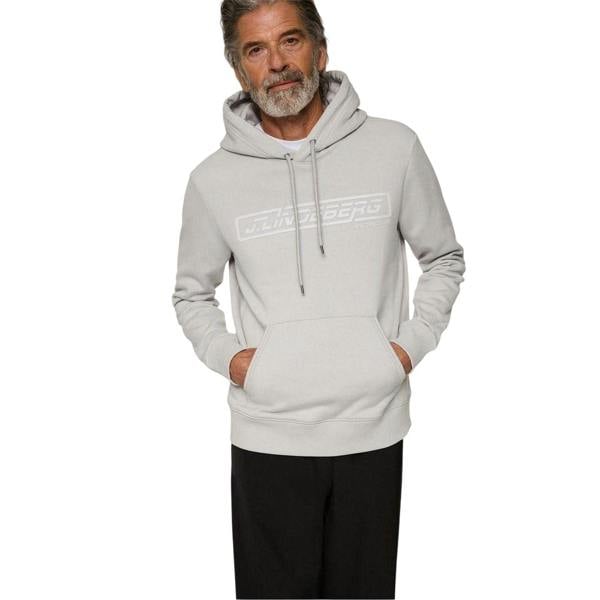 J.Lindeberg Mens Edgewood Drawstring Hoodie - High Rise Grey - 