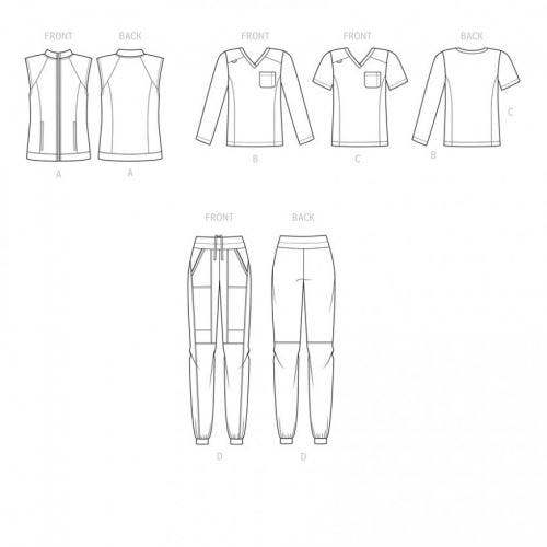 Simplicity Sewing Pattern 9650, Tops, Trousers for Men, Women, A (XXS-XS-S-M-L-XL-XXL) - Intermediate