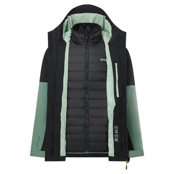 Regatta Mens Wentwood 3 in 1 Jacket - Dark Forest Green/Black - 