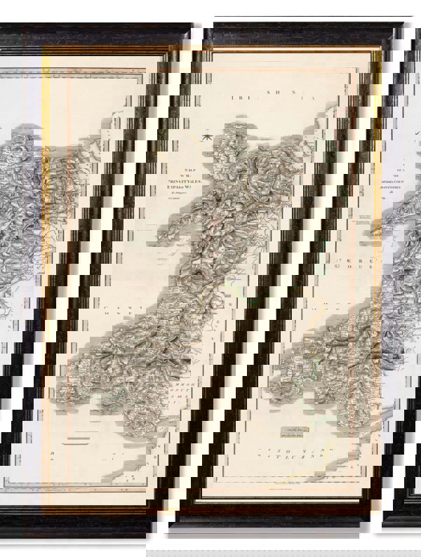 Exceptional Art c.1809 Map of Wales